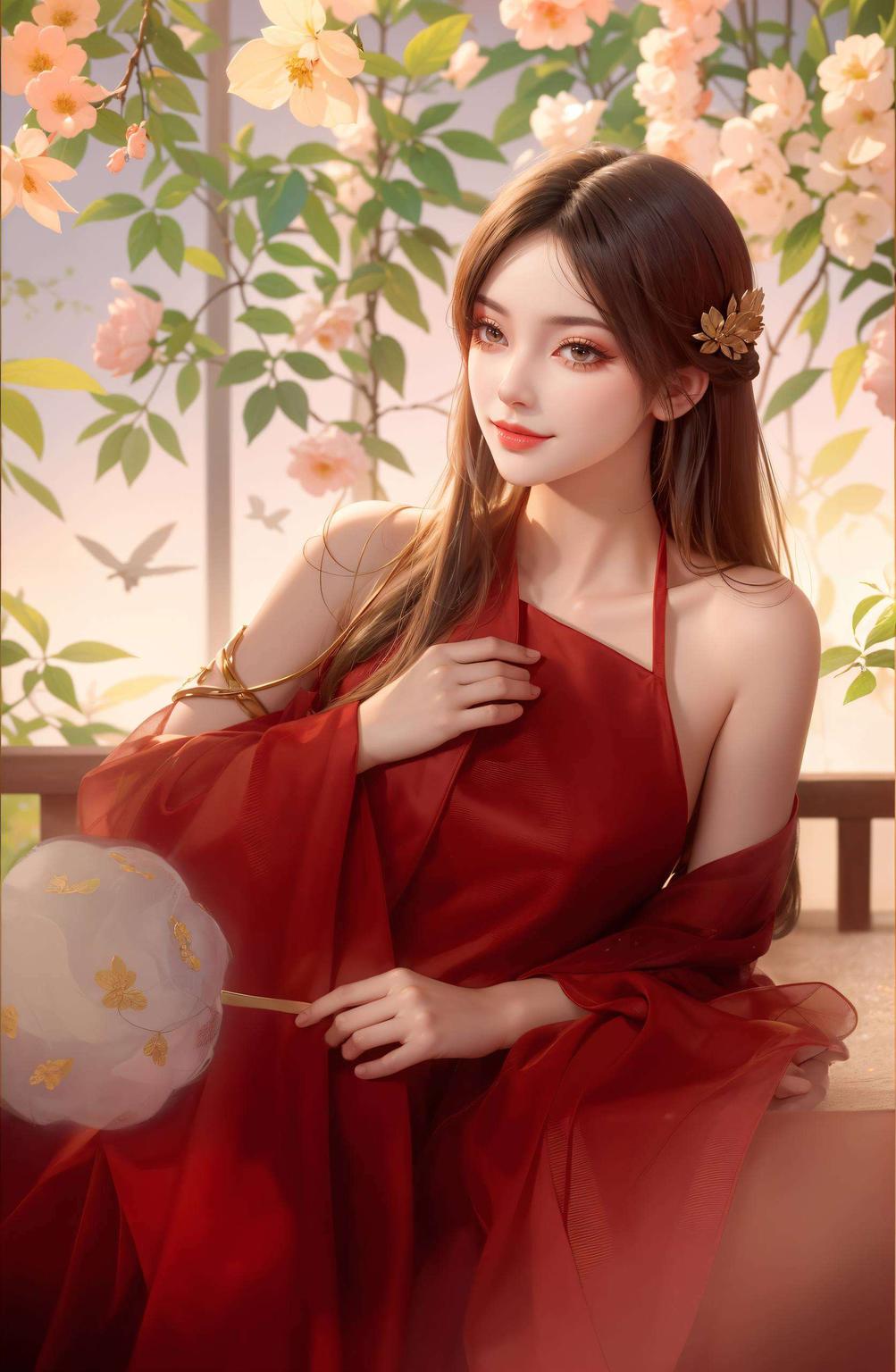 她的笑容温暖如阳光眼神清澈如湖水