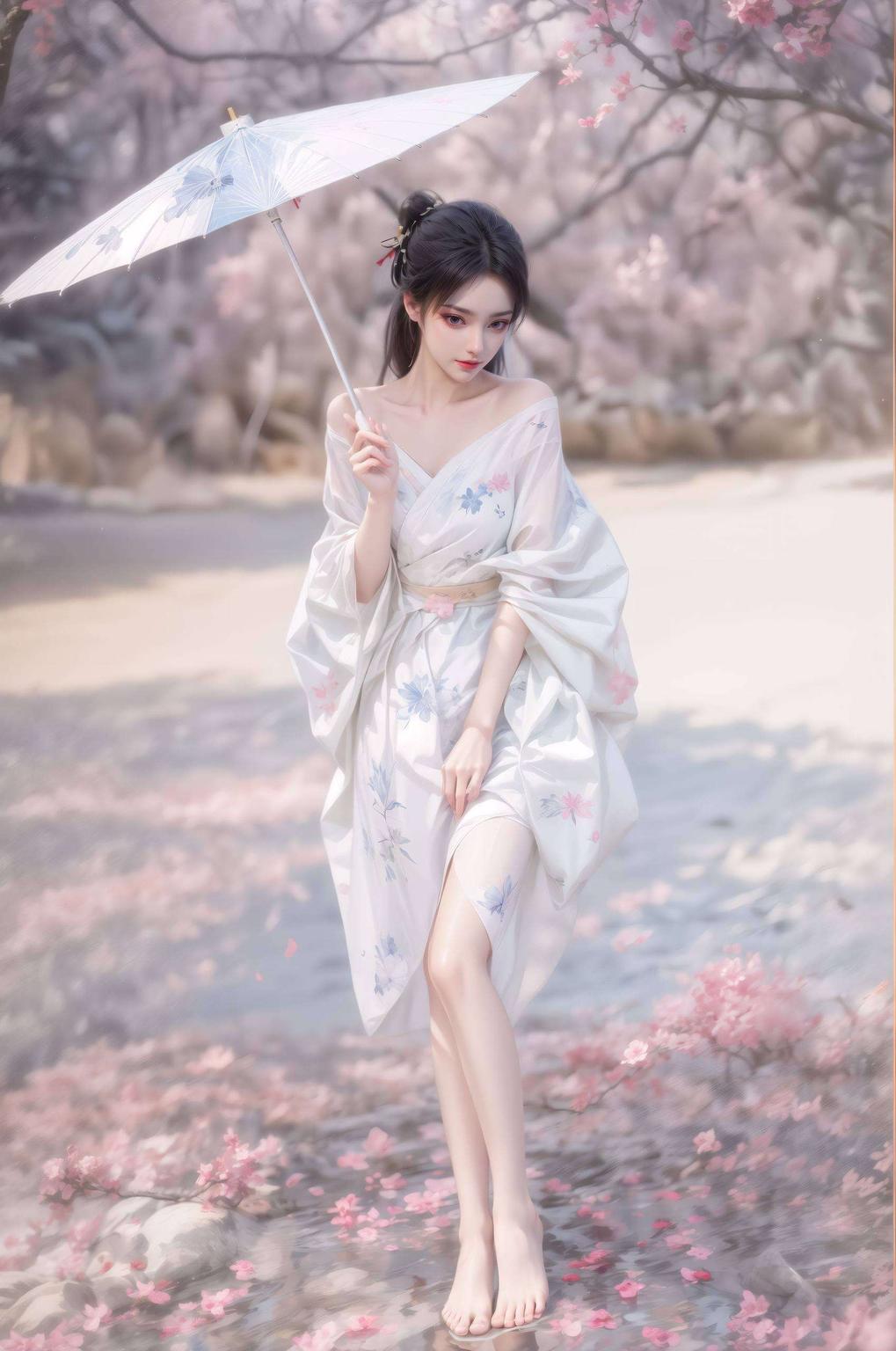 背景融入国风元素细腻描绘出她优雅的身姿与柔美的气质