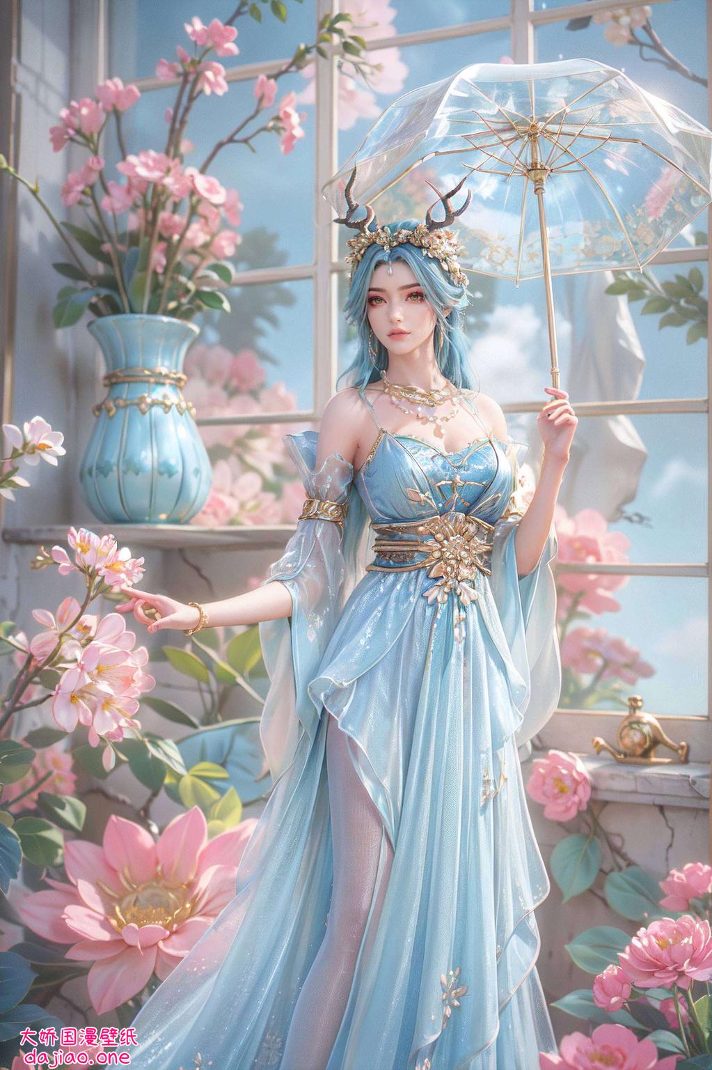 为你的电脑桌面带来一份别样的国漫风情以对称的微笑素材点缀