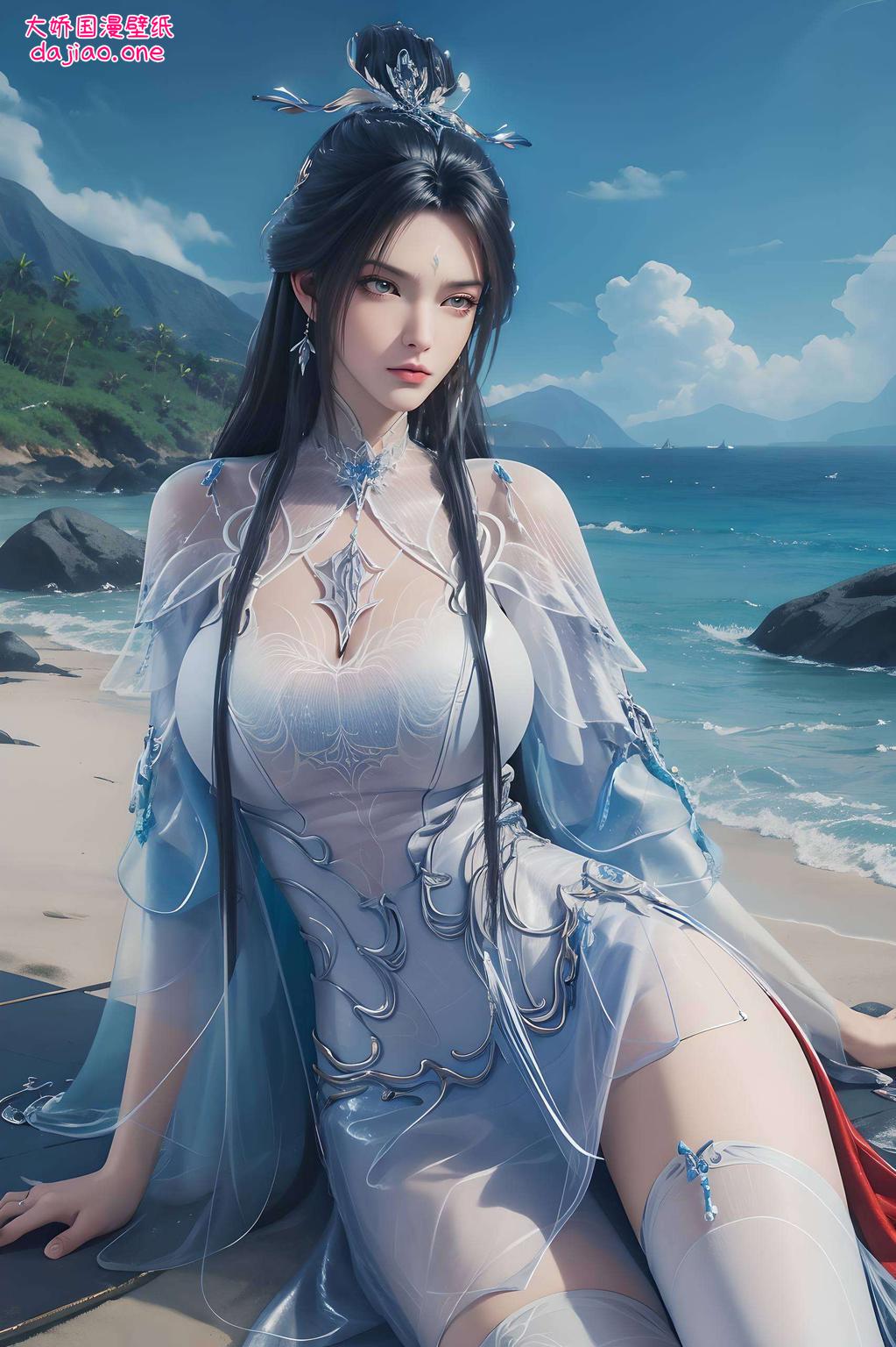 都映衬着她柔美的身影这款自制壁纸