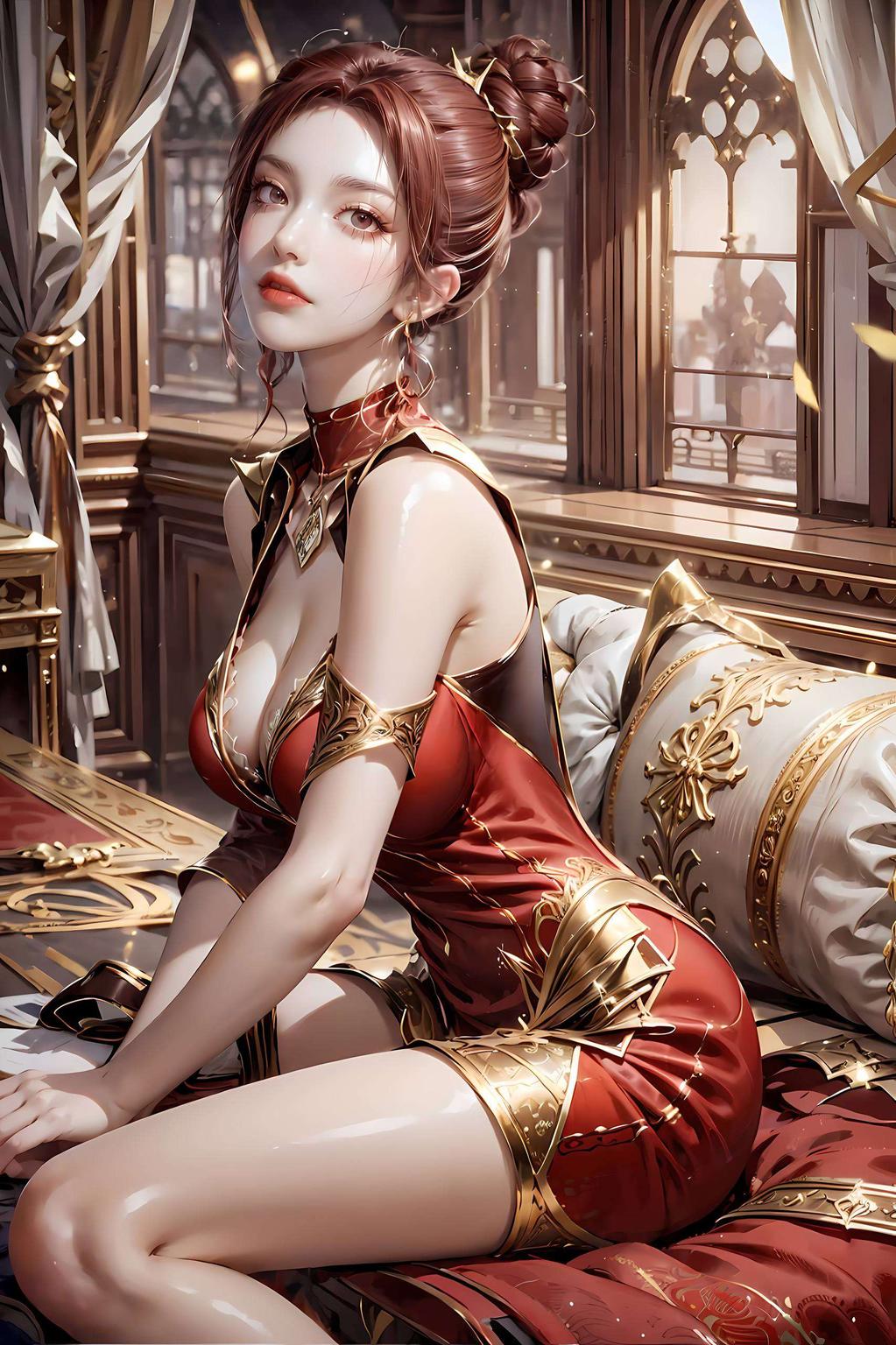 为你的桌面带来一抹亮丽的色彩AI国漫女生马小桃以鲜艳的婚服亮相