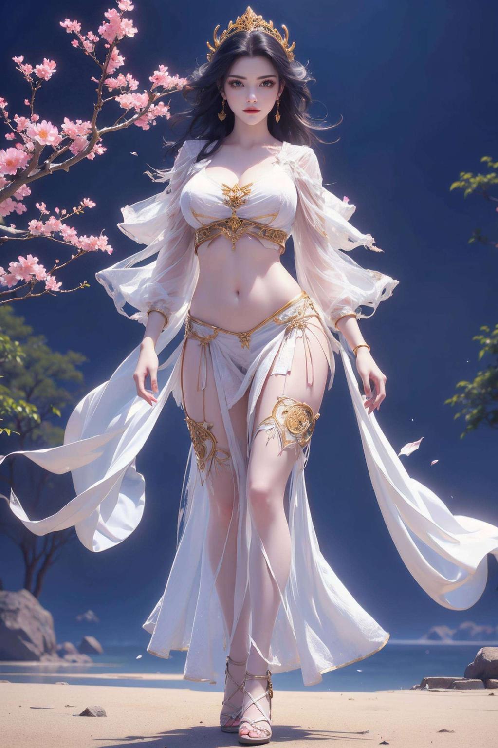 以AI国漫女主的绝美形象为灵感为你的手机屏幕增添一抹神秘而迷人的色彩