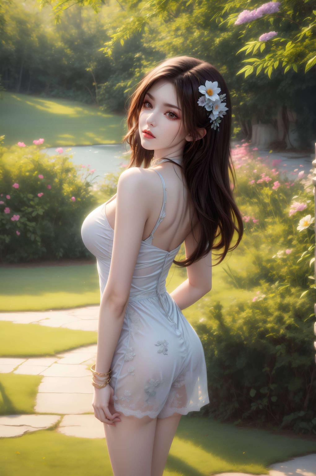 艳丽夺目完美融入高清鲜艳的iPhone AI美女壁纸