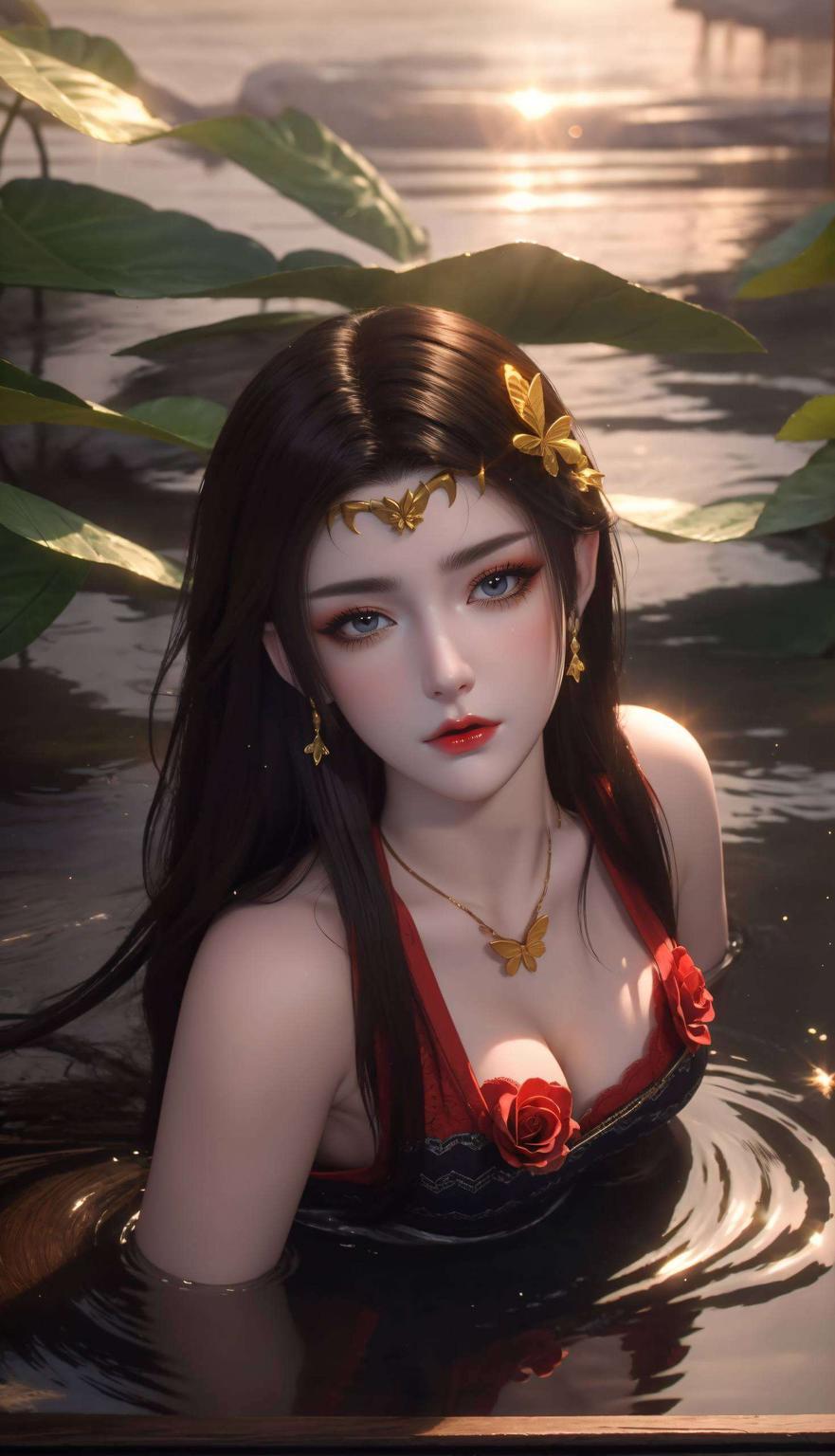 她的眼神深邃仿佛穿越时空