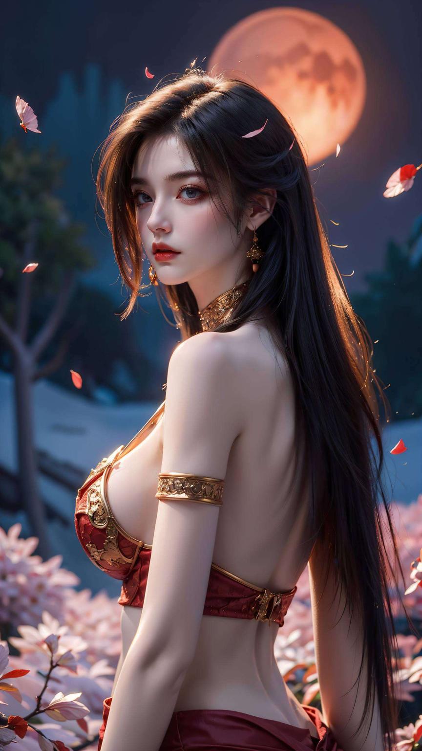 她的眼神深邃如夜让她的高贵气质与科技感完美融合