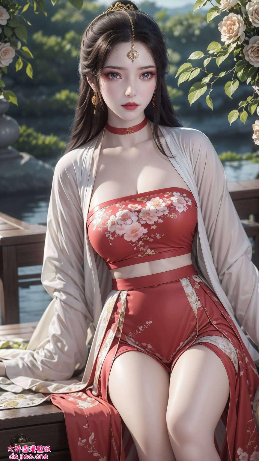 以超精致抽象线条勾勒出国漫美女的灵动轮廓这款仙逆墨云AI二次元高清壁纸