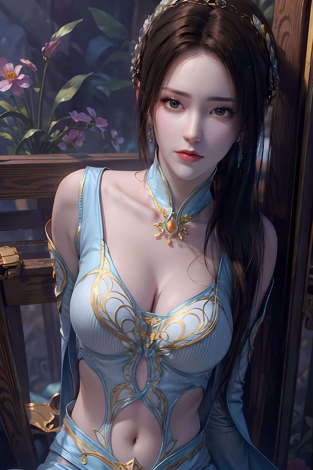 国漫美女纳兰嫣然惊艳亮相！融合复古手机元素这款AI女神壁纸