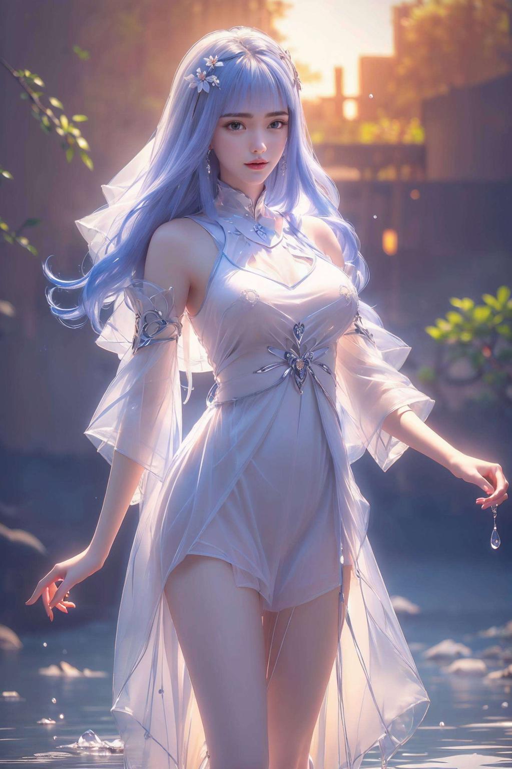 婉约清新粉色的光影交织