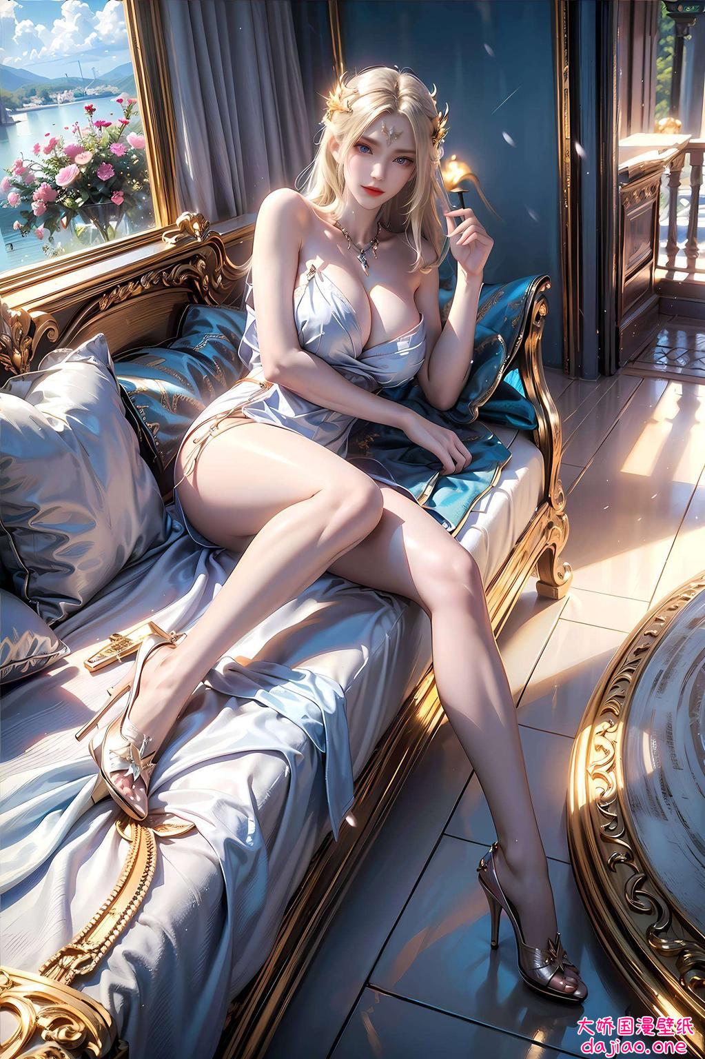 展现出独特的神秘魅力以国漫美女千仞雪的暗黑版形象为主题