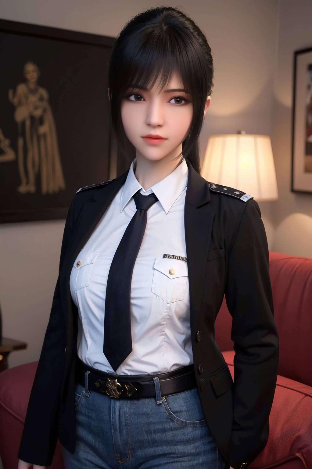 邂逅雄兵连中的琪琳AI美女高清2560p壁纸