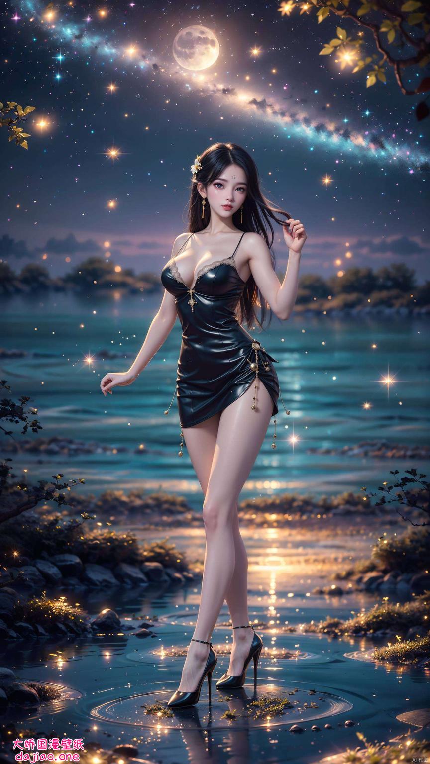 古典的发髻映衬着东方的柔美细腻的笔触勾勒出她飘逸的裙摆