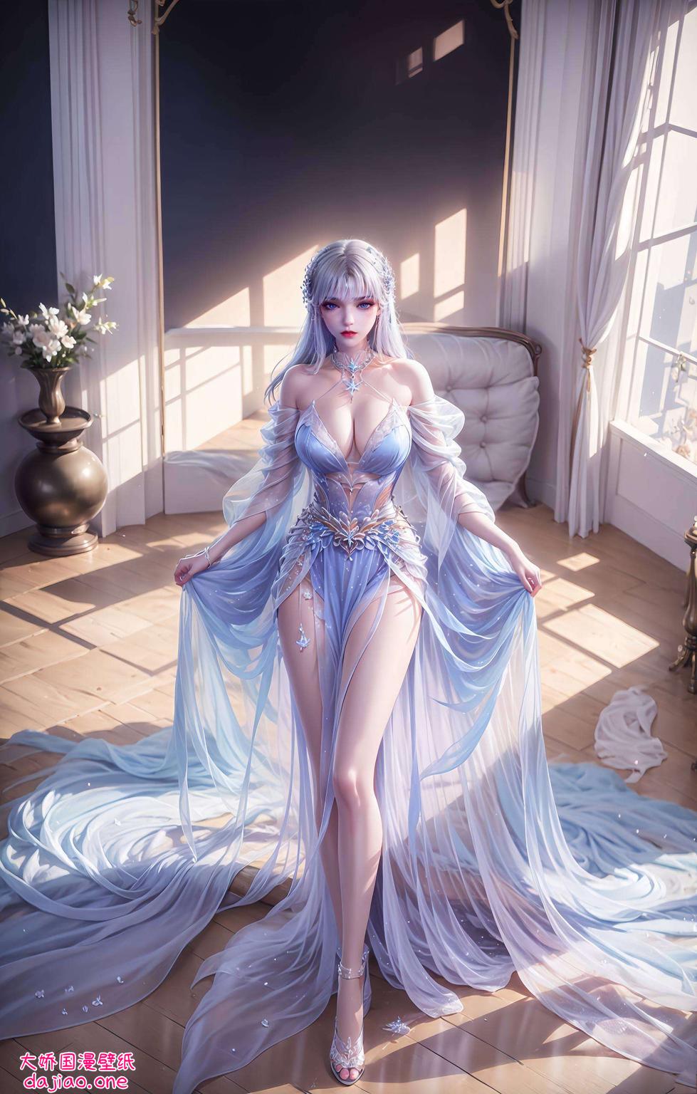 这款4K超高清国漫女主AI特集游戏壁纸细腻笔触勾勒出她的灵动身姿