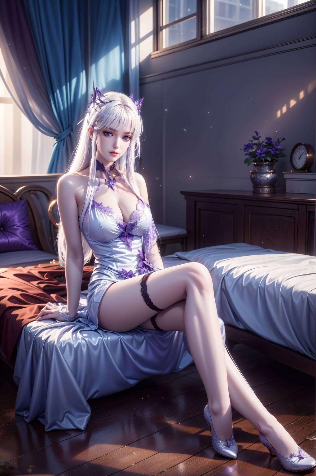 仿佛一触即发的高科技感映衬出圣采儿母亲的优雅气质