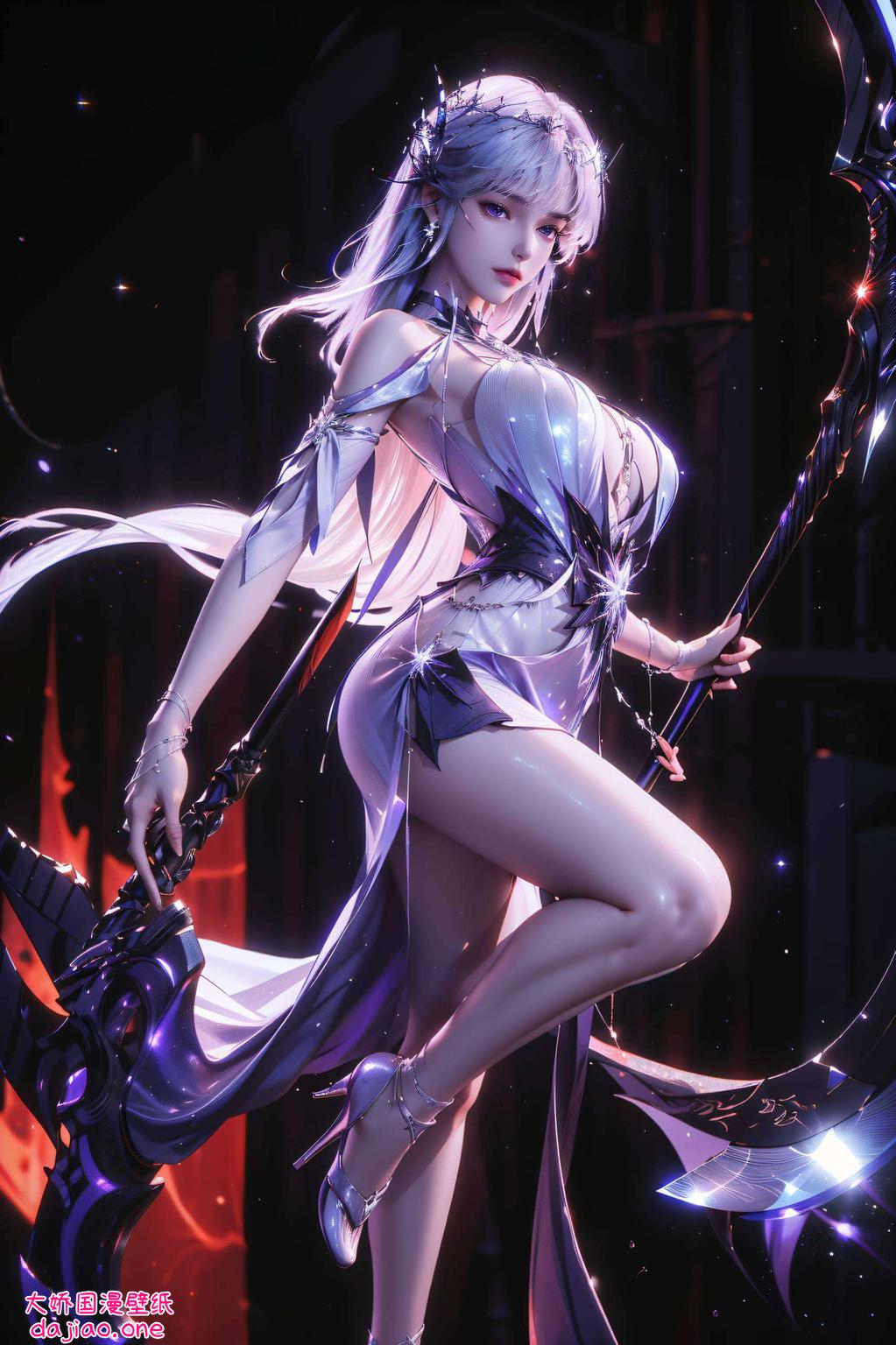 这款超好看国漫女主AI同人壁纸以国漫美女圣采儿为主角