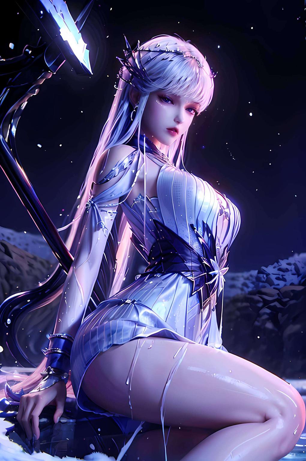 AI打造的国漫女神形象清新脱俗