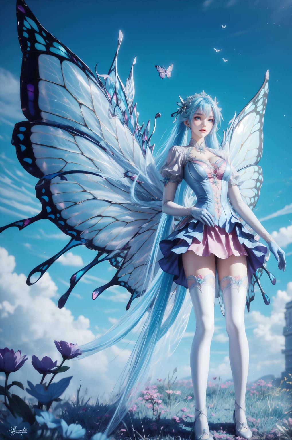 以清新的色调和细腻的笔触这款国漫女生碎花2k高清简洁壁纸