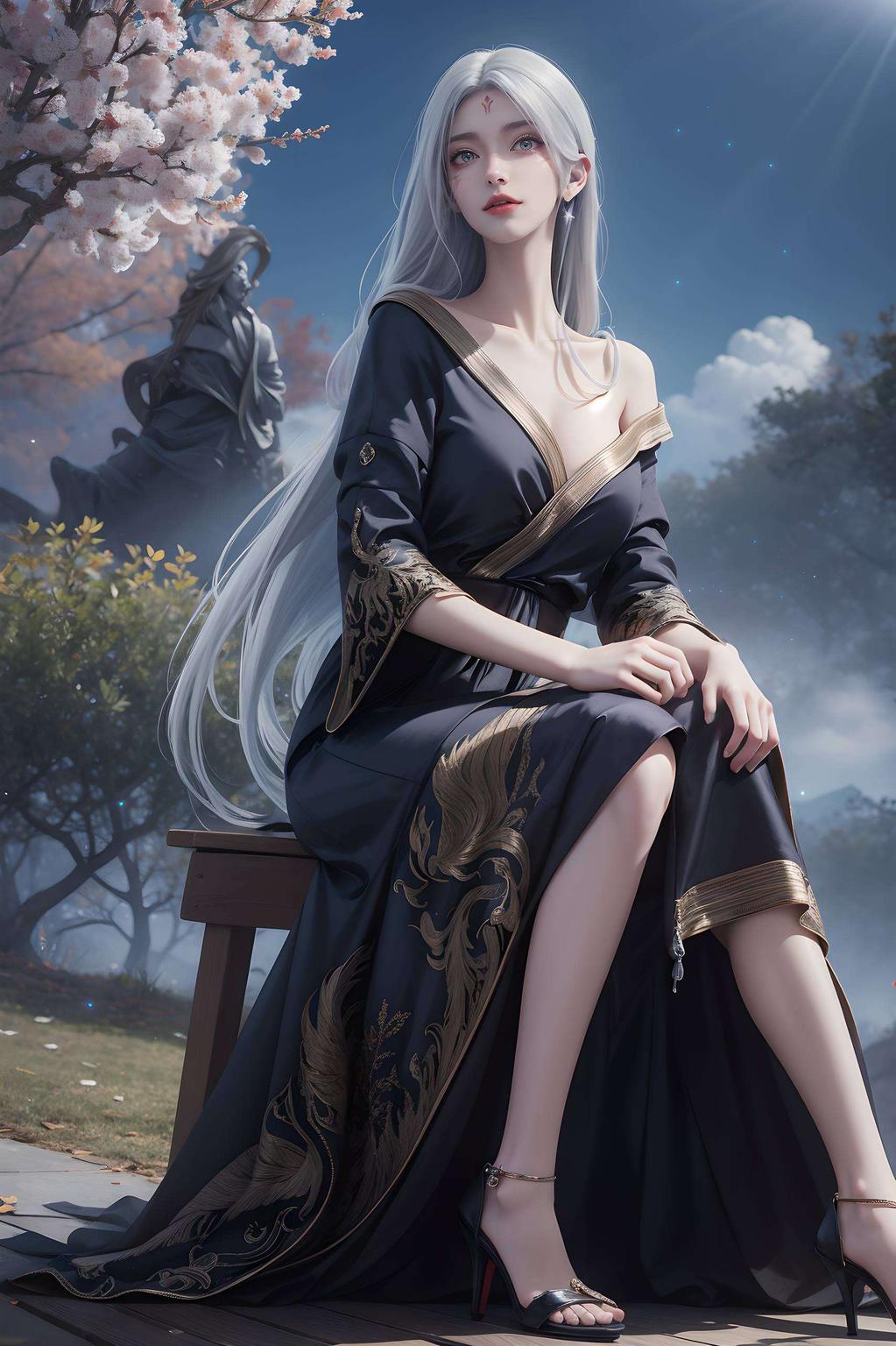 水彩渲染更添柔美让小白仙子如梦似幻