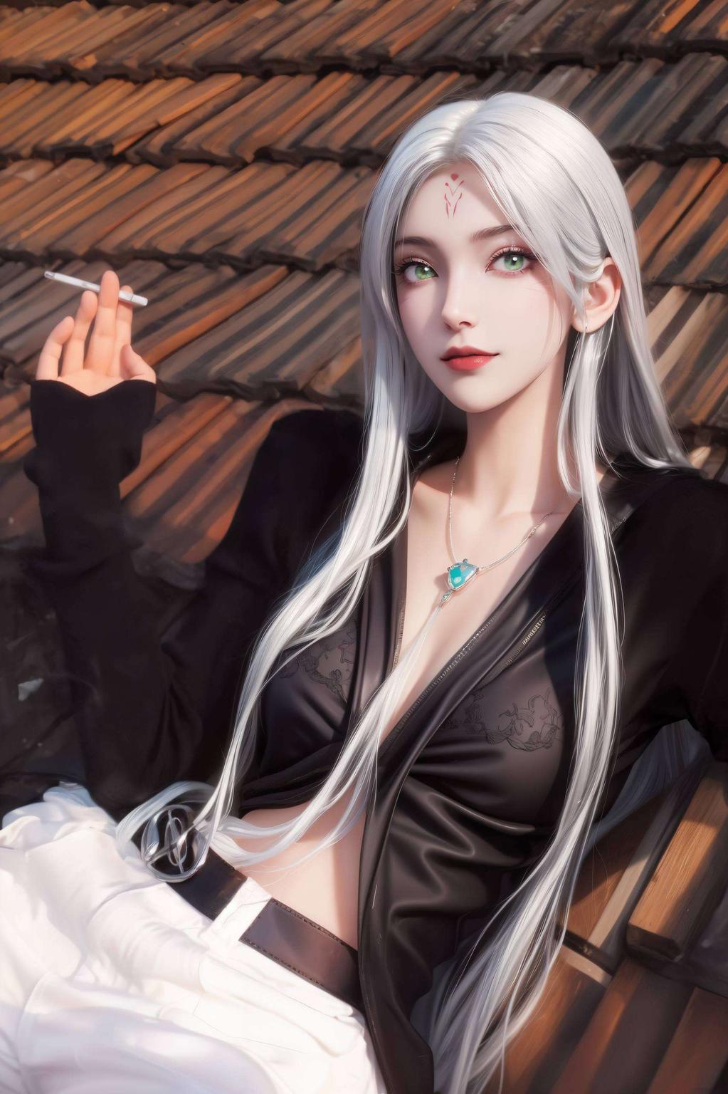 融合炫彩元素这款古风漫画壁纸