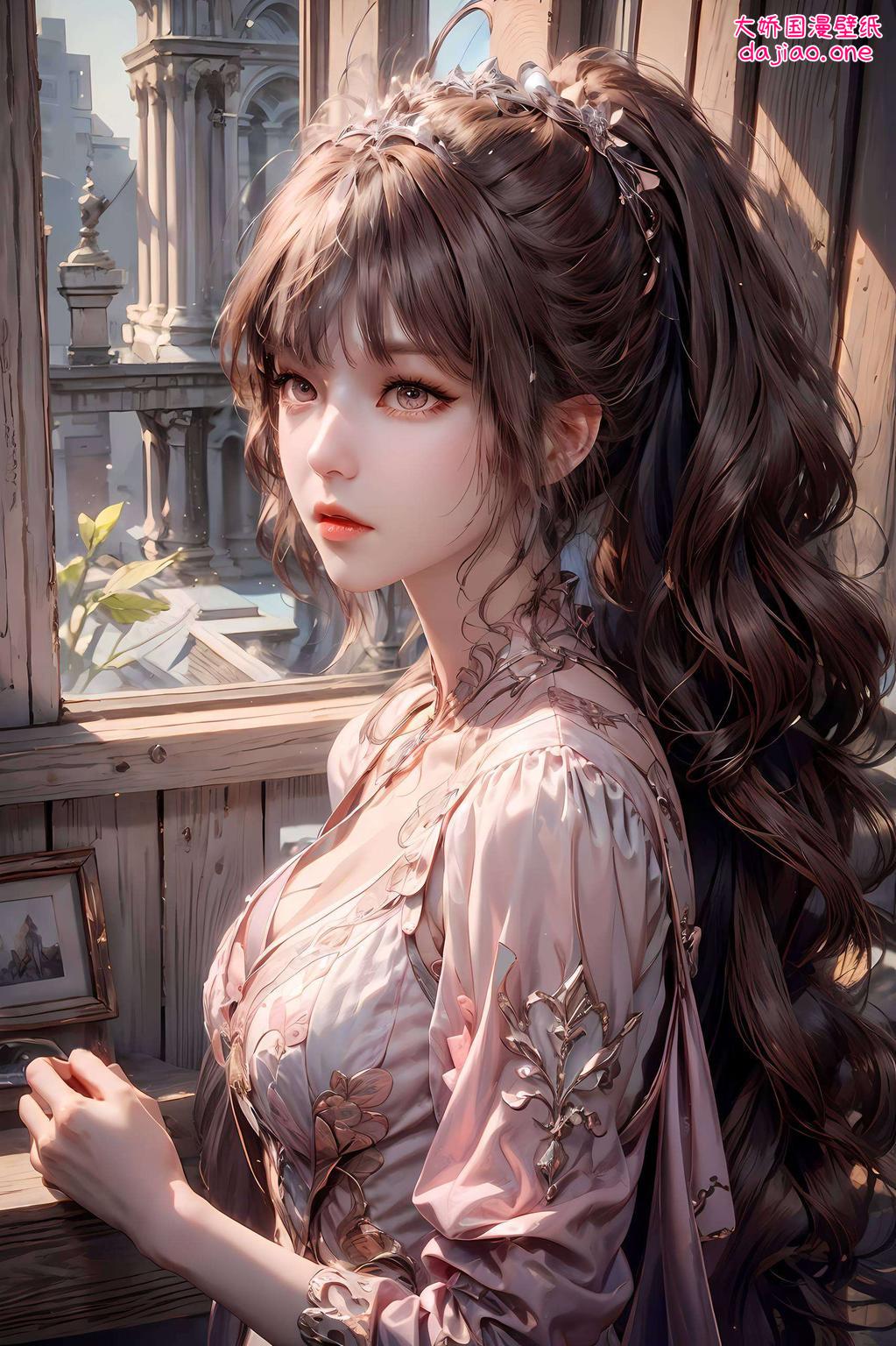 裙上苹果图案的点缀美女COS壁纸小舞以她独特的波西米亚风格