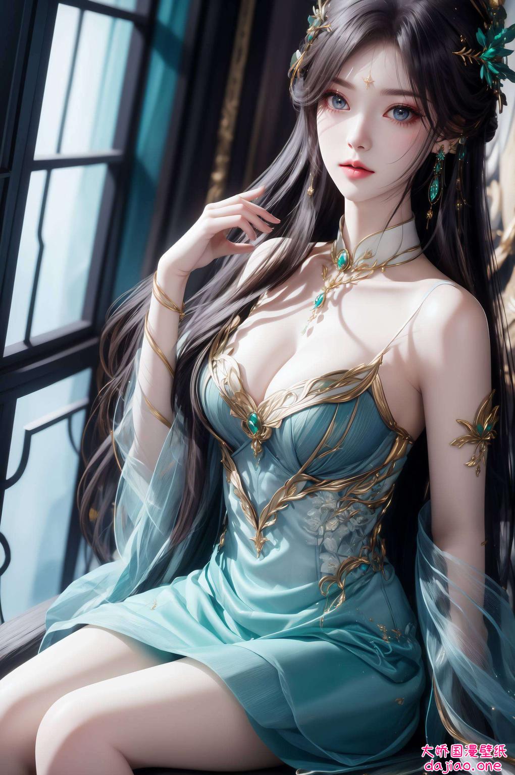 细腻的笔触勾勒出她的柔美轮廓为你的Win10电脑带来一抹清新的国漫风情