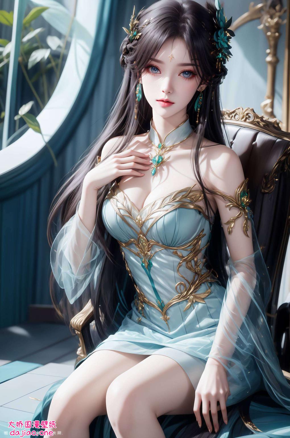 五官精致如雕她的美丽