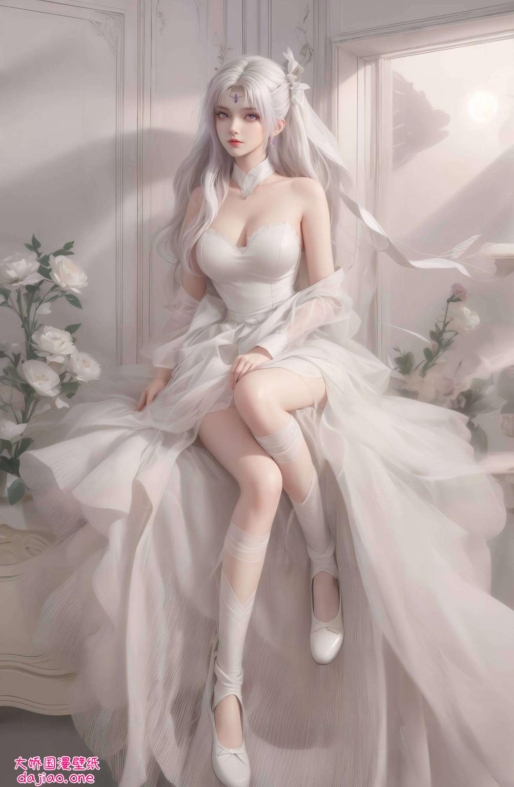 这幅古香古色的2560p超高清壁纸以小医仙的婉约形象为主题