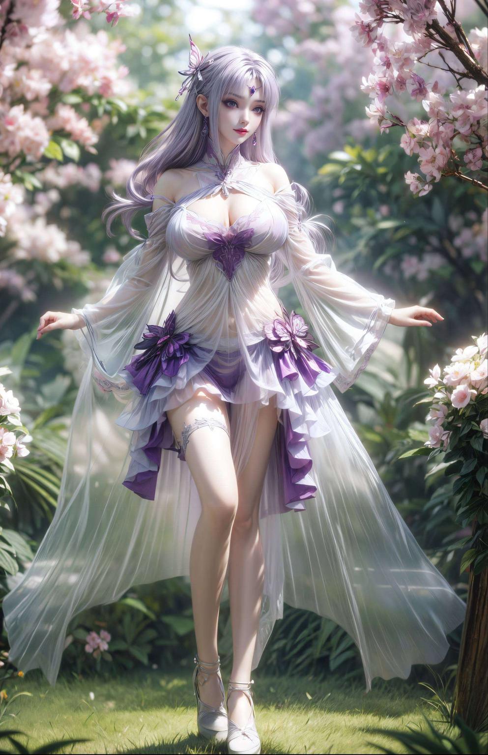 融合了渐变色彩与平板国漫风格高清壁纸