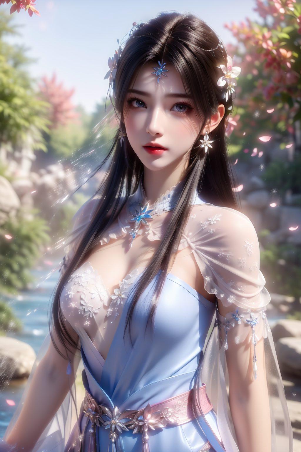 夏倾月这抹清新的国漫风情