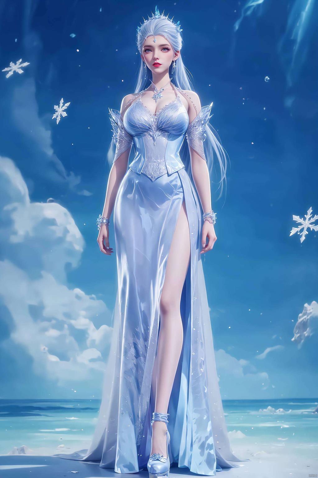 化作这幅全身壁纸绝世唐门中的雪女