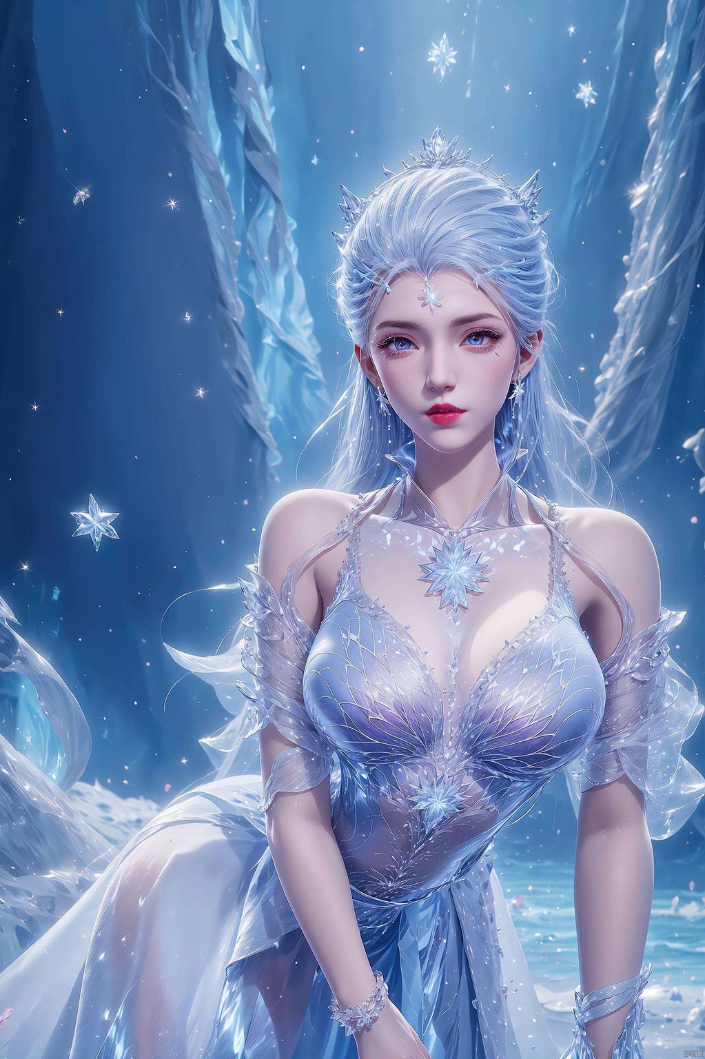 这幅绝世唐门雪女壁纸AI美女的灵动魅力