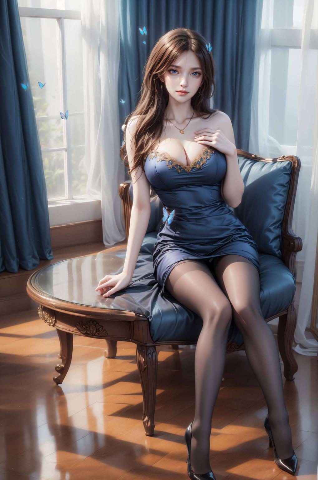 这款【AI国漫女主单色2560p壁纸】真人照片精心打造