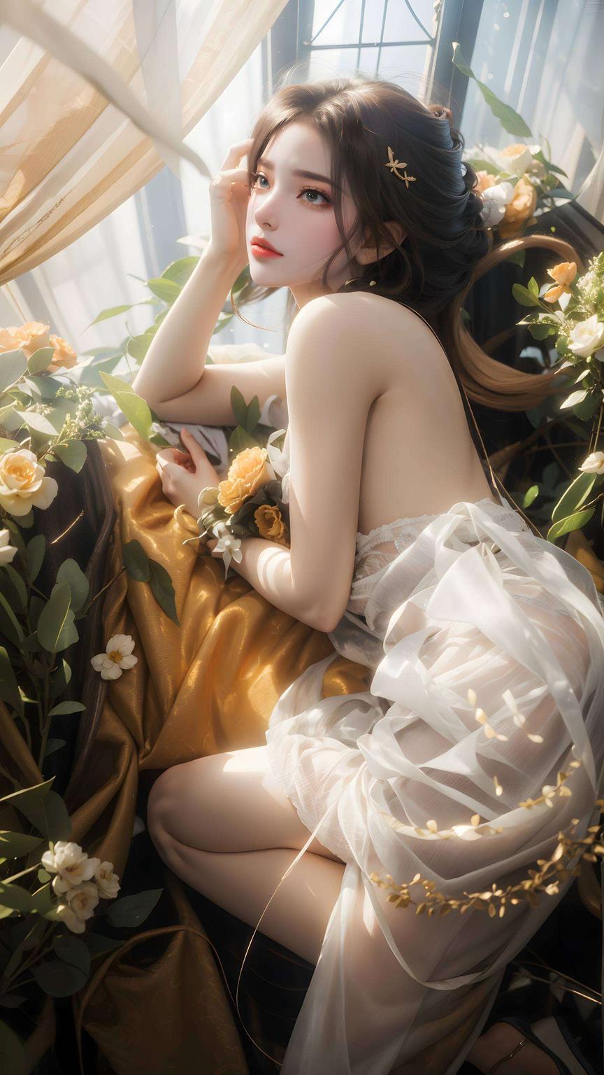 AI素材姚曦以高清全身壁纸形式绽放光彩每一次点亮屏幕