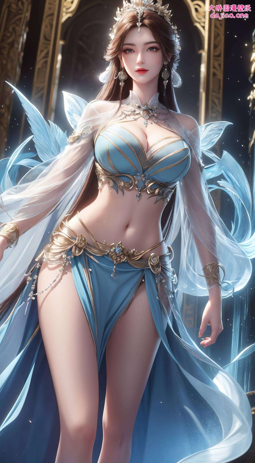 仿佛置身仙境细腻的花纹与仙子的飘逸相映成趣