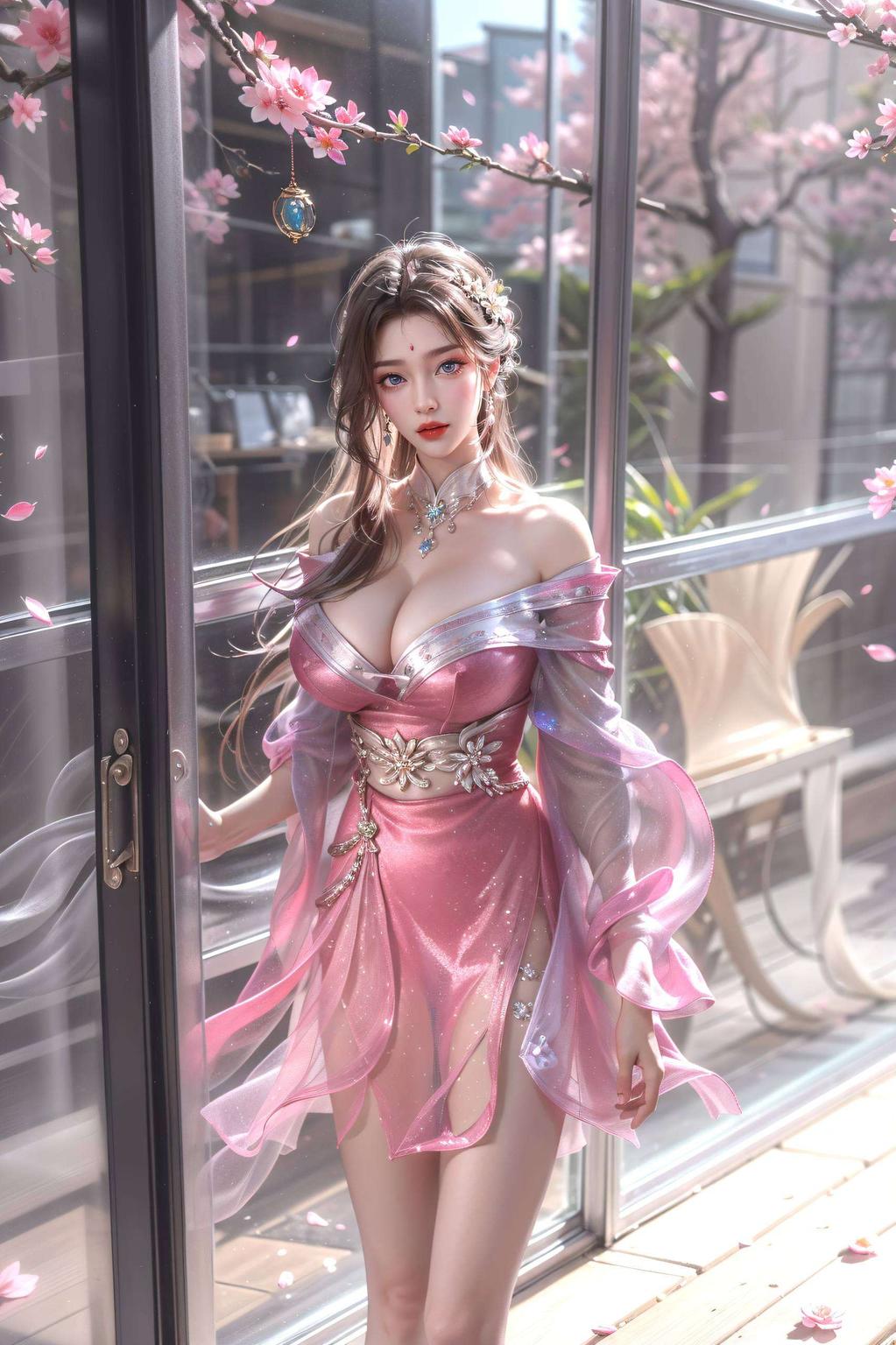 让月婵的美苹果桌面映出她的倩影