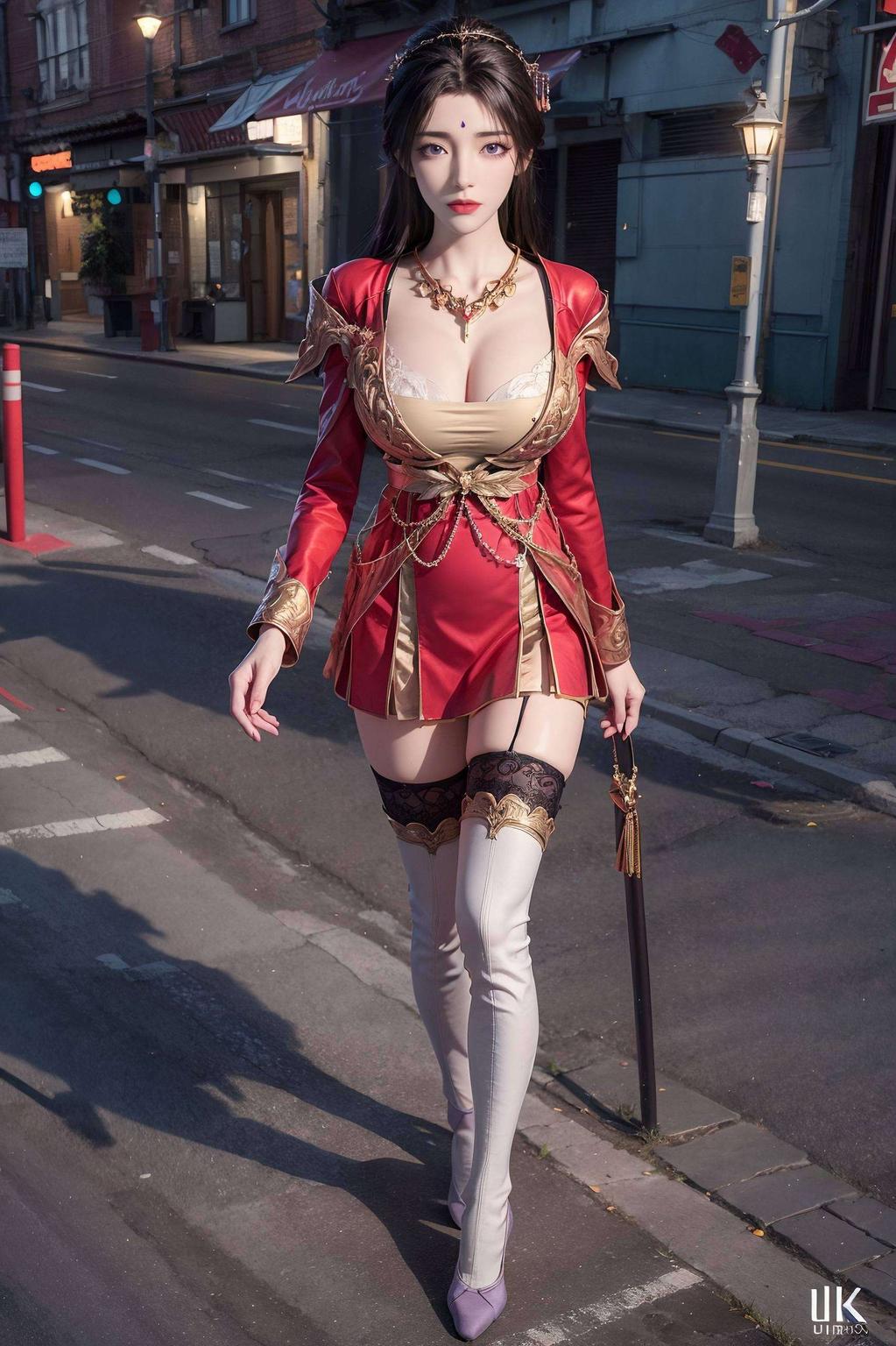 映照着国漫美女的灵动风姿细腻笔触勾勒出古典与现代的交融之美