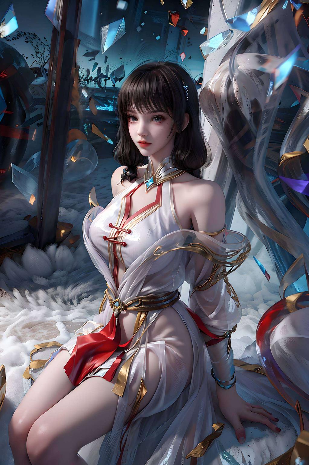 国漫美女AI女神的倩影那绝美壁纸便跃然指尖