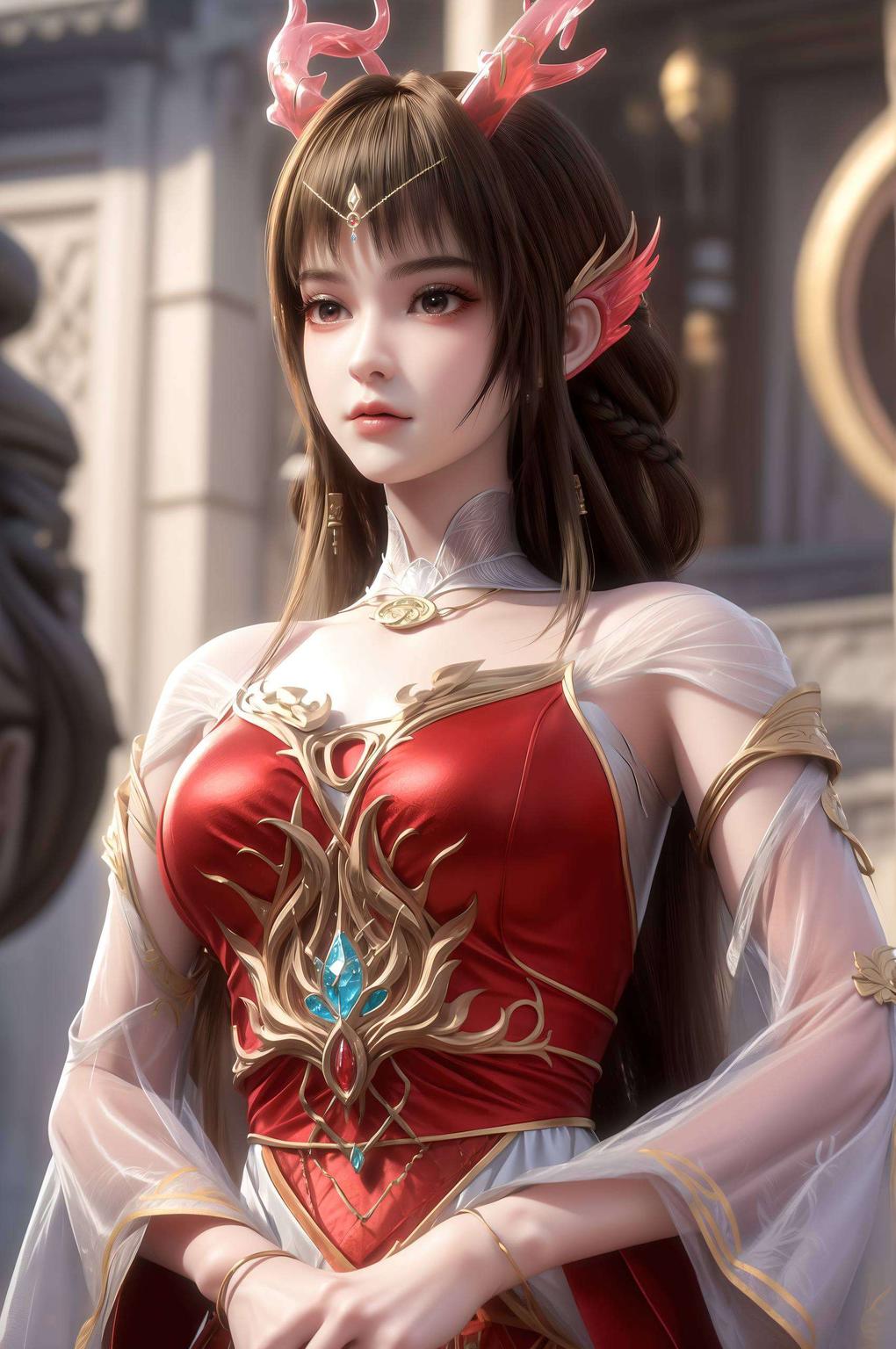 映照着国漫女生的灵动眼神云落金色壁纸高清