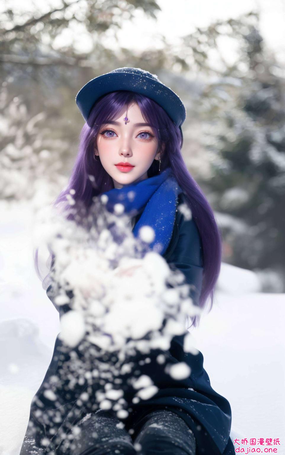 这款以云曦为主题的旗袍壁纸哑光PC材质更显质感