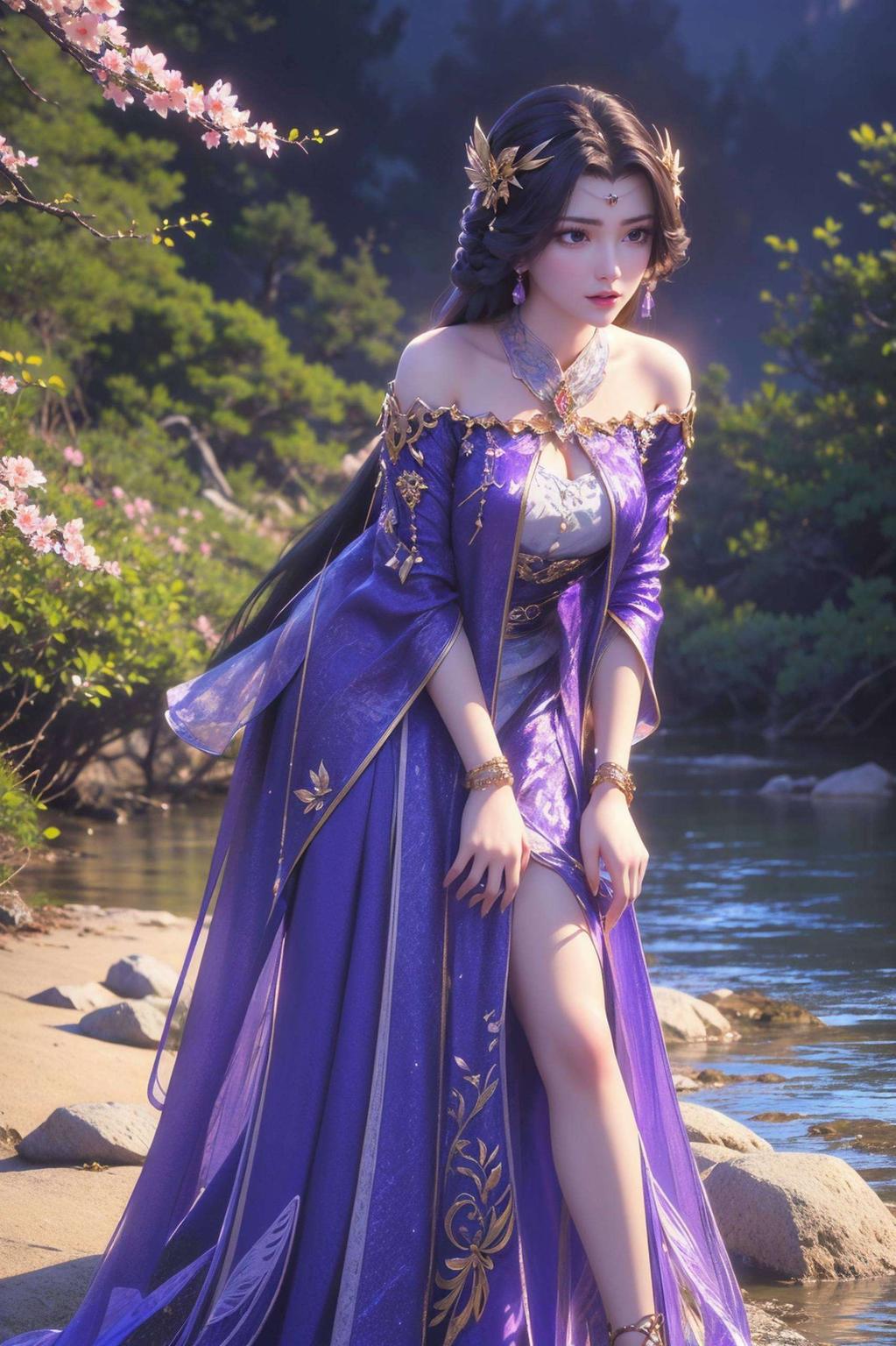 那抹抽象线条勾勒出的国漫女神如伤感壁纸上的独特风景