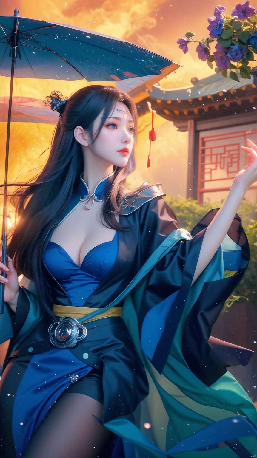 如梦如幻国漫女主云韵好汹涌的气势壁纸