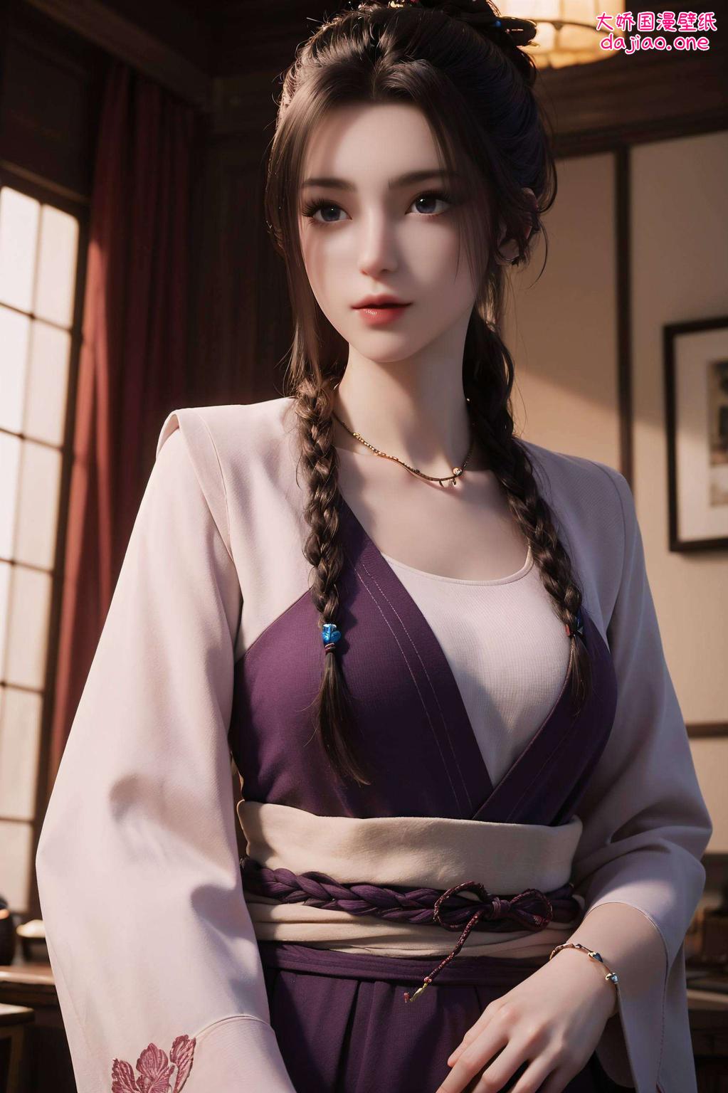 周小环的双人壁纸仿佛美女从屏幕中走出