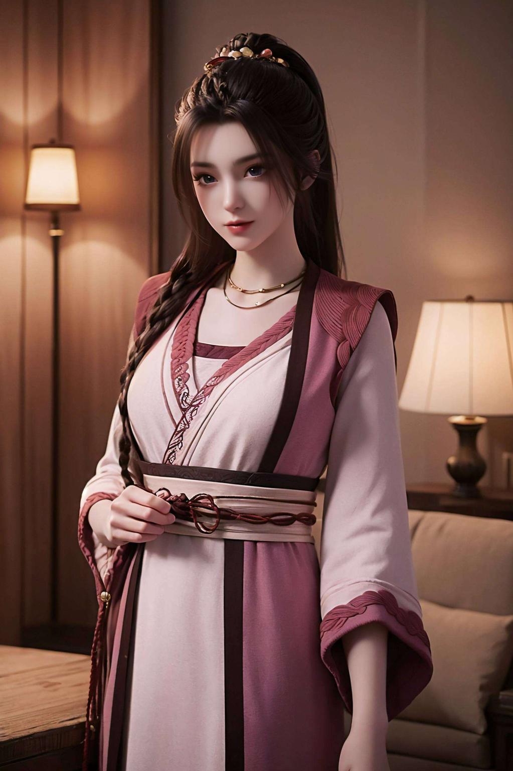 微黄的色调映衬出她的甜美与温柔周小环的高清壁纸