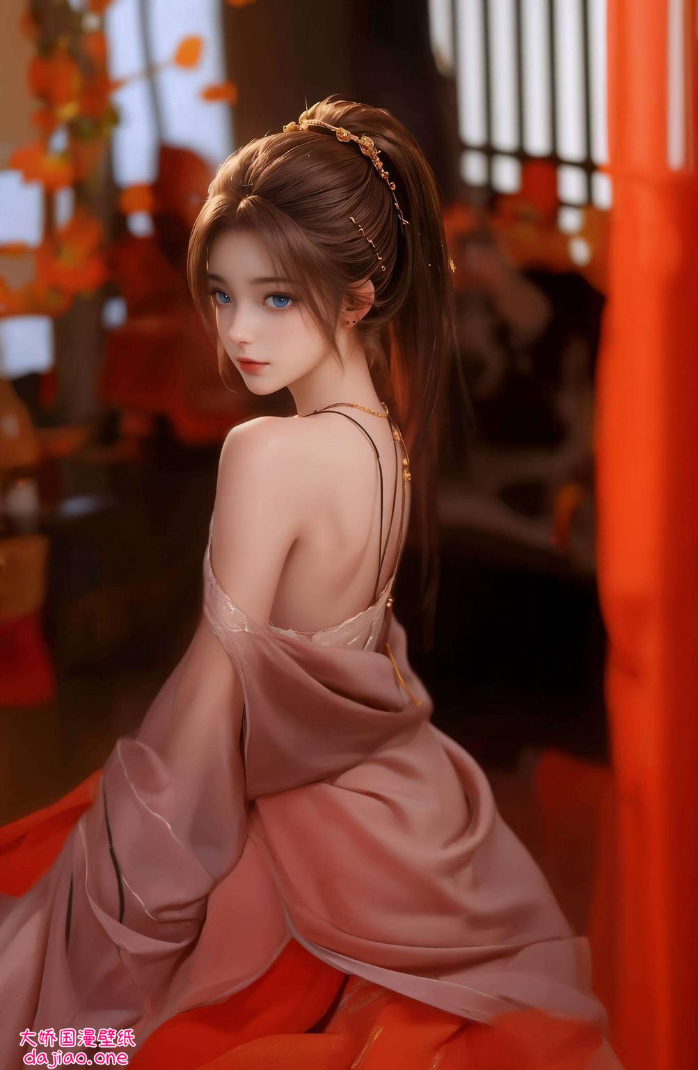 周小环的侧脸壁纸细腻描绘中透出温馨气息