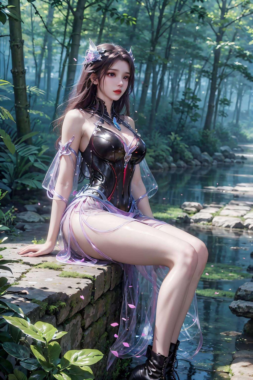 这款AI国漫美女桌布2560p炫彩壁纸让桌面瞬间焕发光彩