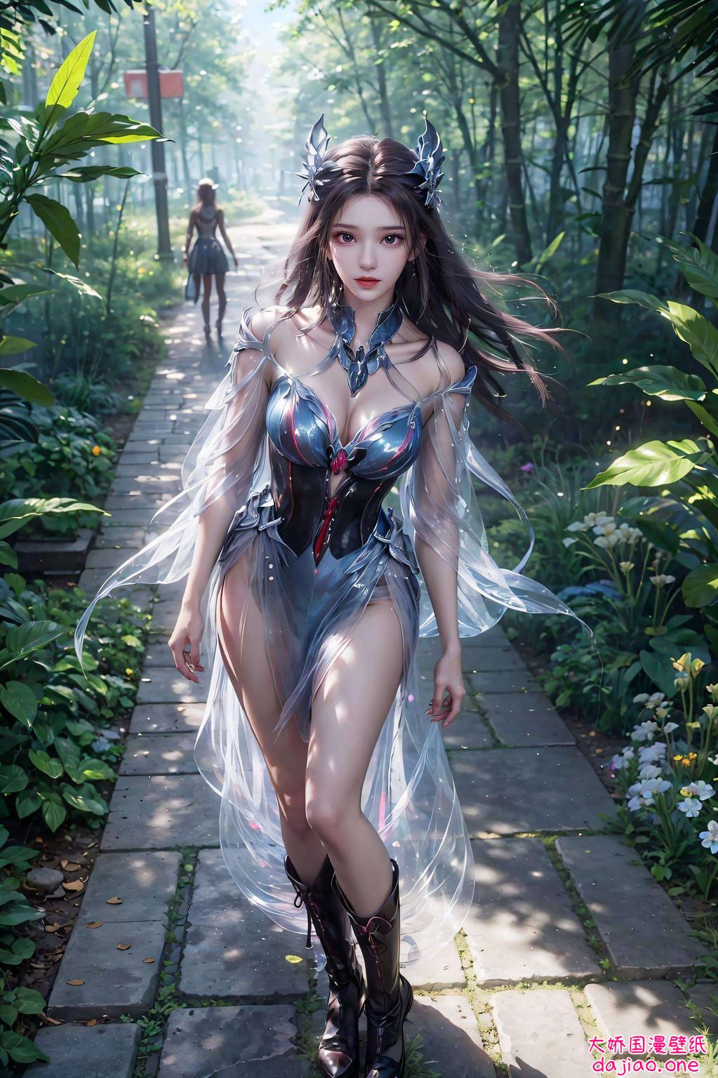 朱竹清灵动剑影映衬着超高清4K画质