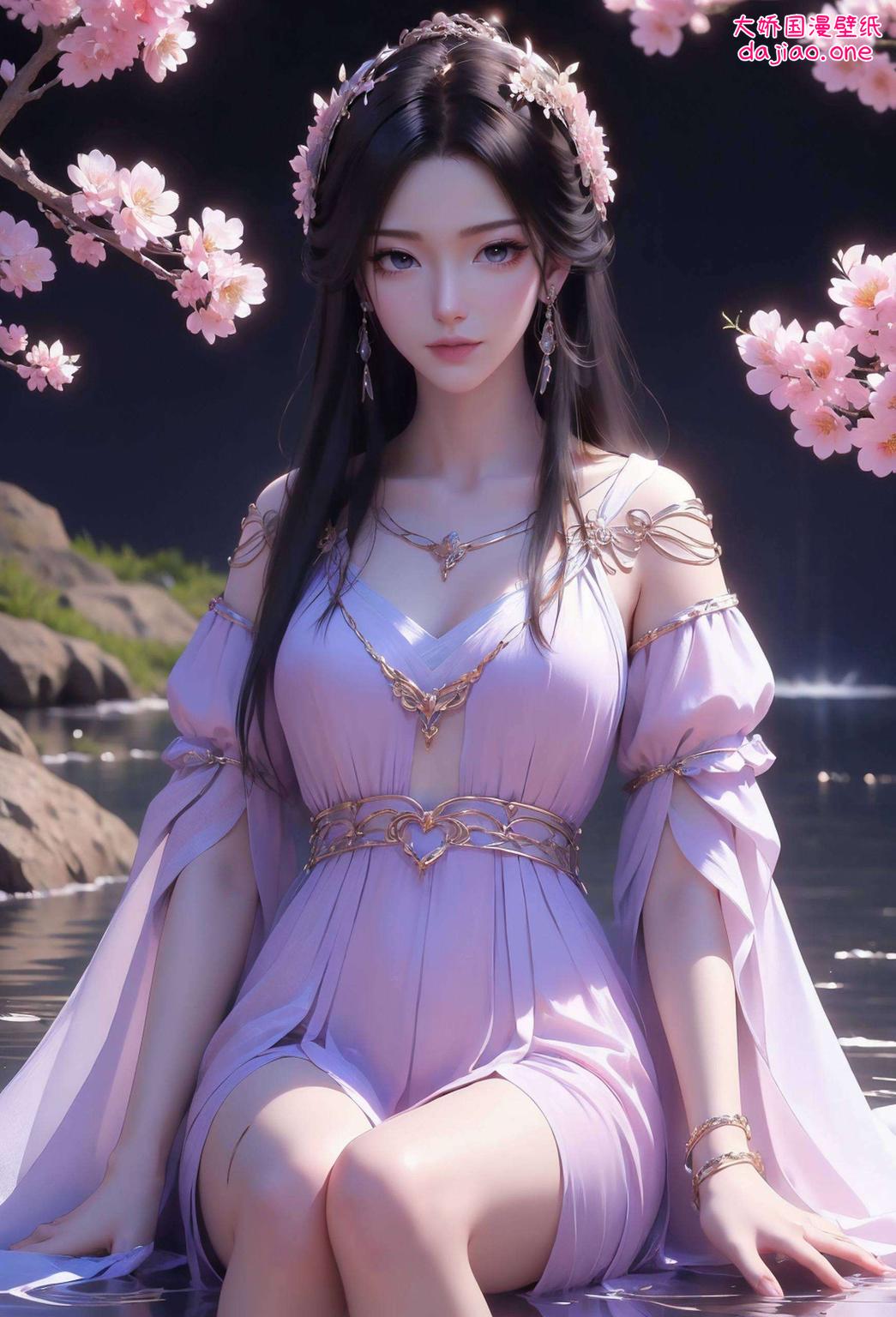 以紫灵图片超清全身壁纸为核心融合了细腻的国漫画风与时尚的平板设计