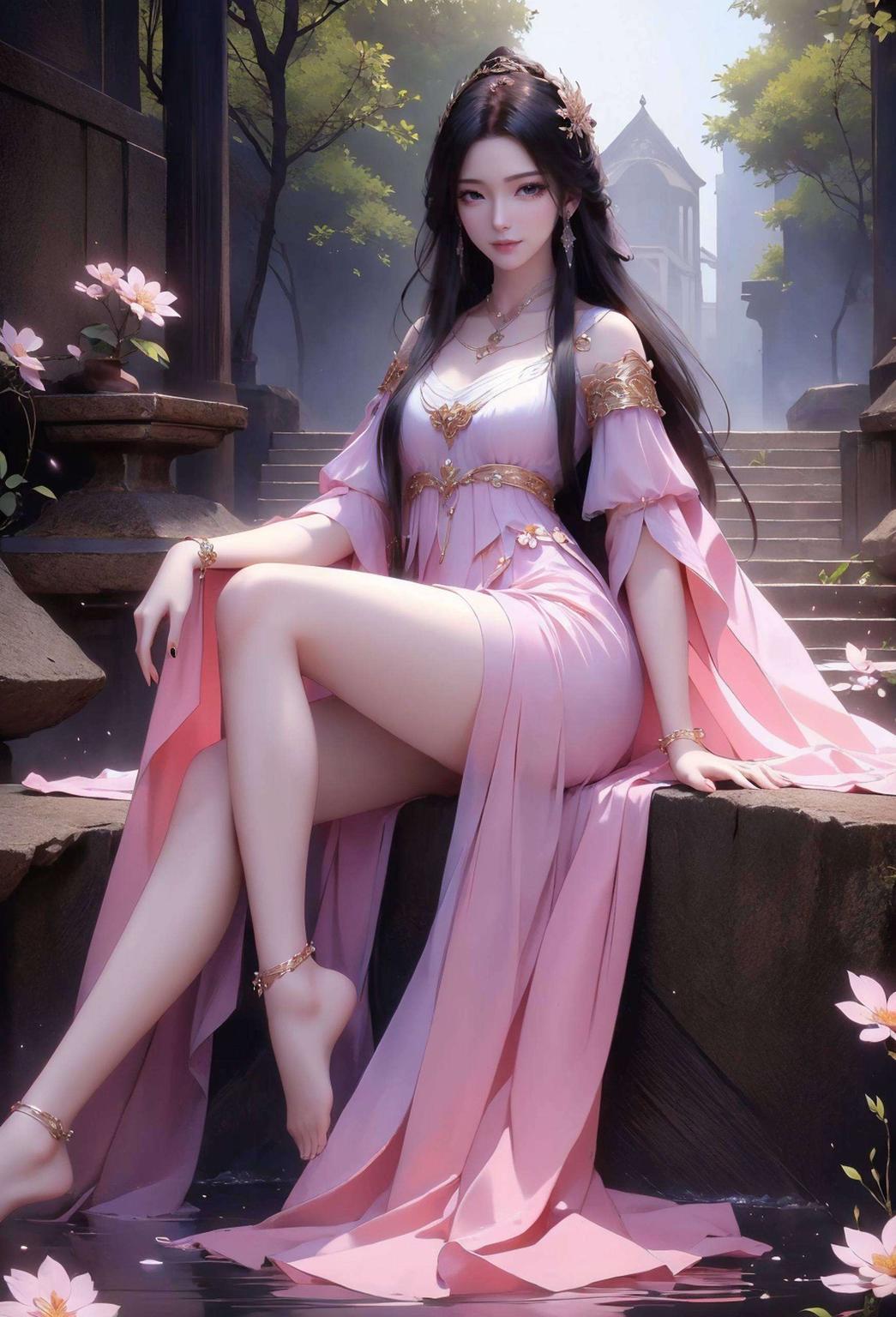 仿佛诉说着不为人知的故事展现出她温柔而坚定的眼神