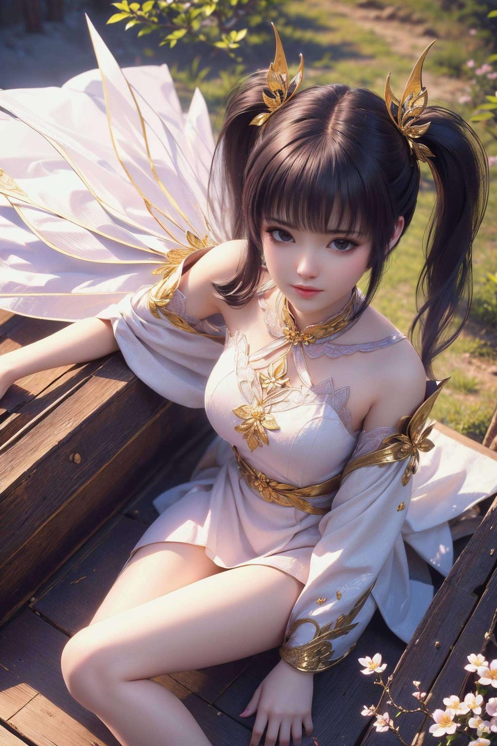 简洁而不失细节绘制出这款AI绘画人物动作参考图