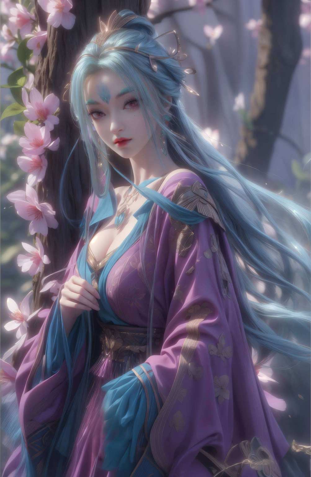 国漫女神和美女们跃然墙上朋友们！想给你的平板来点新意吗？来试试这些超美的AI壁纸吧！从奉眠壁纸到眷思量壁纸