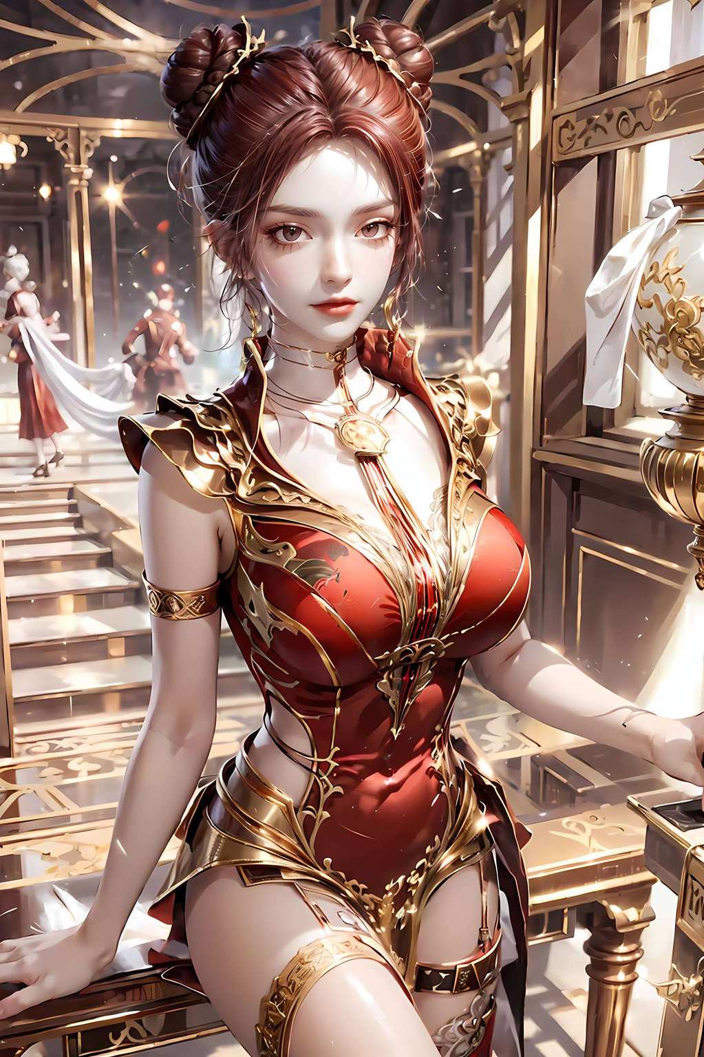 仿佛能感受到那股热血沸腾的玄幻力量手机背景上的她